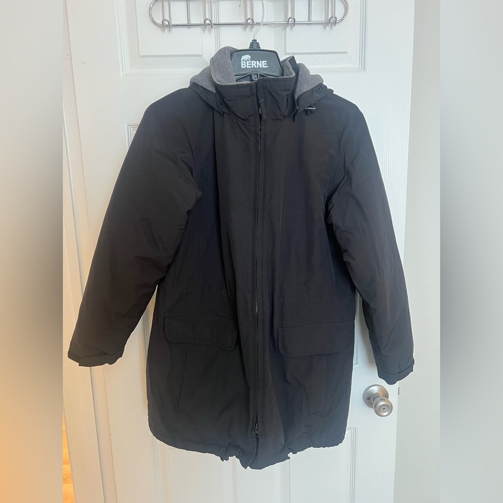 Lands' End Women’s Black Waterproof Coat